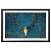 Tableau déco Deer Head Épicéa massif - Turquoise