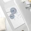 Tapis de baignoire antidérapant Astera Matière plastique - Blanc / Gris