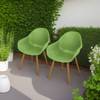 Chaises de jardin Vacy - Lot de 2 Polyéthylène / Acier - Vert