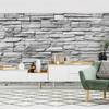 Vliesbehang Ashlar Masonry vliespapier - zwart/wit - 432 x 290 cm