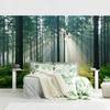 Fotomurale Enlightened Forest Tessuto non tessuto - Verde - 384 x 255 cm