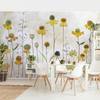 Fotomurale Fiori gialli Tessuto non tessuto - Beige - 384 x 255 cm