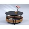 Couchtisch Ginessa Glas / Metall - Hellbraun