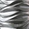 Plantenbak Waves kunsthars - zilverkleurig - Diameter: 37 cm