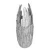 Vaas Feder kunsthars - zilverkleurig - Diameter: 32 cm