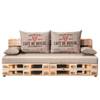 Schlafsofa Gabun Flachgewebe - Braun / Beige - Keine Unterfederung
