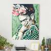Impression sur toile Frida Kahlo III Vert - 60 x 80 x 2 cm