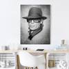 Leinwandbild Udo Lindenberg II Schwarz;Weiß - 60 x 80 x 2 cm