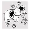 Poster Scribble Elephant Carta - Nero / Bianco