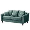 Sofa Lovis (3-Sitzer) Samt - Samt Tomi: Petrol