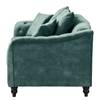 Sofa Lovis (2-Sitzer) Samt - Samt Tomi: Petrol
