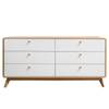 Sideboard Chelan Weiß / Eiche Dekor