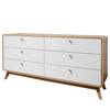 Sideboard Chelan Weiß / Eiche Dekor