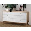 Sideboard Chelan Weiß / Eiche Dekor
