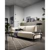 Sofa Matt (3-Sitzer) Flachgewebe Badra: Beige - Kein Zubehör inklusive