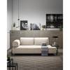 Sofa Matt (3-Sitzer) Flachgewebe Badra: Beige - Kein Zubehör inklusive