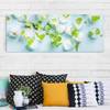 Glazen afbeelding IJsblokjes met Munt groen - 125 x 50 x 0,4 cm - 125 x 50 cm