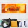 Quadro di vetro Estate astratta I Arancione - 80 x 30 x 0,4 cm - 80 x 30 cm