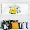 Tableau en verre Citrons Blanc - 125 x 50 x 0,4 cm