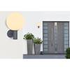 Wandlamp Ossy I Grijs - Wit - Glas - Metaal - 25 x 37 x 27 cm