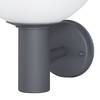 Wandlamp Ossy I Grijs - Wit - Glas - Metaal - 25 x 37 x 27 cm