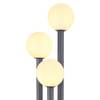Padverlichting Laura Grijs - Wit - Glas - Metaal - Hoogte: 160 cm