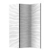 Paravento Origami Wall Tessuto non tessuto su legno massello  - Grigio - 3 pannelli