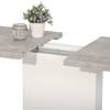 Table Franzie (Extensible) - Imitation béton / Blanc