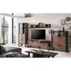 Woonwand Norddal II (4-delig) notenboomhouten look/zwart