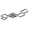 LED-plafondlamp Kurio III acryl/ijzer - 1 lichtbron - Bruin
