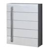 Ladekast Karlsbach Wit - Grijs - Plaatmateriaal - 70 x 98 x 41 cm