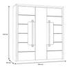 Armoire Karlsbach Gris - Blanc - Bois manufacturé - Verre - 203 x 219 x 60 cm