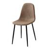 Chaise capitonnée Iskmo VII Imitation cuir / Métal - Noir - Marron - Lot de 4