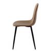 Chaise capitonnée Iskmo VII Imitation cuir / Métal - Noir - Marron - Lot de 4