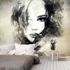 Fotomurale Dream Girl Tessuto non tessuto - Nero - Bianco - Nero / Bianco - 400 x 280 cm