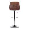 Barstoel Fitzgerald Antiek bruin/chroomkleurig - 2-delige set
