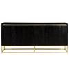 Dressoir Nooble II massief mangohout/metaal - zwart mangohout/goudkleurig