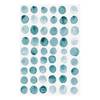 Vloerkleed vinyl Watercolour vinyl - turquoise - 60 x 90 cm