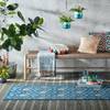 Tapis de couloir Oro Polypropylène - Bleu - 66 x 230 cm