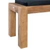 Banquette Yoga Sheesham massif / Polyester - Naturel / Noir