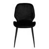 Chaises capitonnées Kerang II (lot de 2) Velours / Fer - Noir