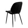 Chaises capitonnées Kerang II (lot de 2) Velours / Fer - Noir