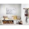 Impression sur toile White Marble Polyester PVC / Épicéa - Blanc / Gris