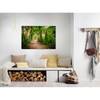 Canvas Jungle Palm Walk Poliestere PVC / Legno di abete rosso - Marrone / Verde
