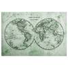 Afbeelding Antiek Hemispheres polyester PVC/sparrenhout - groen