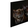 Tableau déco Tigre wildlife Polyester PVC / Épicéa - Noir / Orange