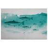 Canvas Fishes Into The Blue Poliestere PVC / Legno di abete rosso - Verde
