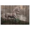 Leinwandbild Unicorn Fantasy Polyester PVC / Fichtenholz - Grau / Beige