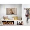Impression sur toile Owl Fairy Tale Polyester PVC / Épicéa - Marron / Jaune