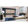 Bettanlage Merkin (3-teilig) Beige - Schwarz - Holzwerkstoff - 297 x 120 x 235 cm